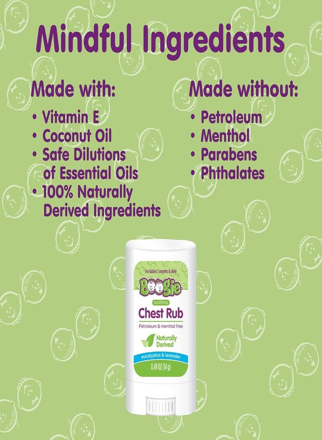 Boogie Chest Rub Stick for Soothing Relief, Petroleum-Free, USDA Organic, Naturally Derived, Soothing Eucalyptus and Lavender, 0.49 oz (Pack of 1) - Image 5
